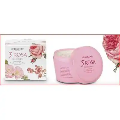 ERBOLARIO 3 Rosa Crema per il corpo 200 ML, L'ERBOLARIO