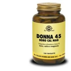SOLGAR DONNA 45 BORO CALCIO MAGNESIO 100 TAVOLETTE, Solgar