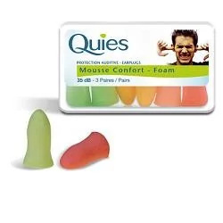 QUIES TAPPI AURICOLARI SCHIUMA 3 PAIA COLORATE, Planet Pharma