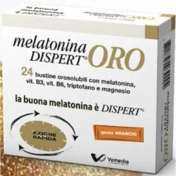 MELATONINA dispert ORO 24 BUSTINE OROSOLUBILI, VEMEDIA 