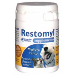 RESTOMYL SUPPLEMENTO CANI-GATTI CONTRO L'ALITOSI  60 gr, Innovet Italia Srl