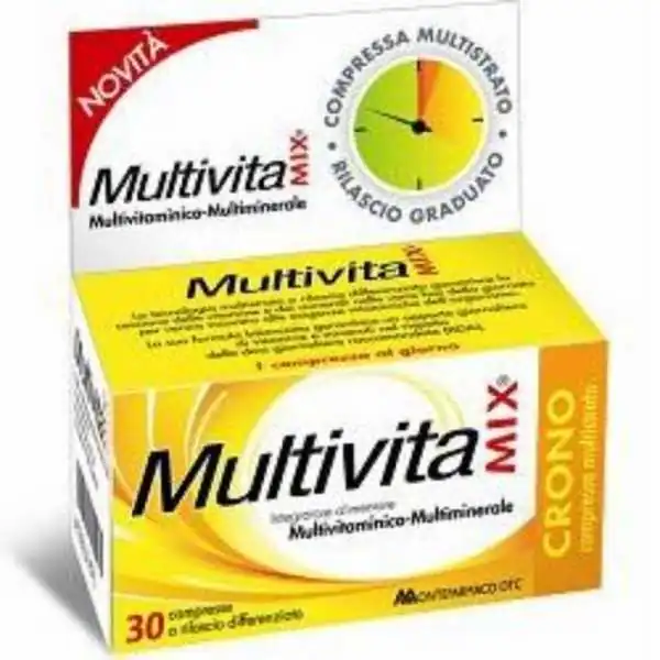MULTIVITAMIX CRONO 30 COMPRESSE S/ZUCCHERO S/GLUTINE, Multicentrum