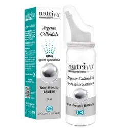 NUTRIVA Argento colloidale Spray naso e orecchie bambini 30 ml, CABASSI &amp; GIURIATI