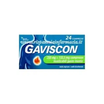 GAVISCON 24 COMPRESSE MASTICABILE GUSTO MENTA, RECKITT BENCKISER