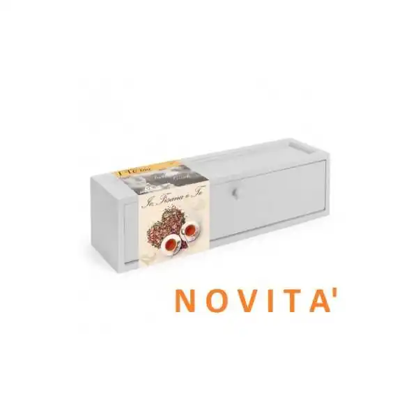 CONFEZIONE REGALO MIX TE' BIO SCATOLA IN LEGNO 50 FILTRI, Specchiasol
