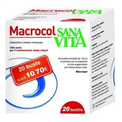 SANAVITA MACROCOL MACROGOL 3350 15 Buste | Risparmia In Farrmacia
