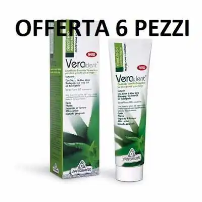 VERADENTÂ® DENTIFRICIO ESSENTIAL PROTECTION 6 tubetti da 100ml (600ml), Specchiasol