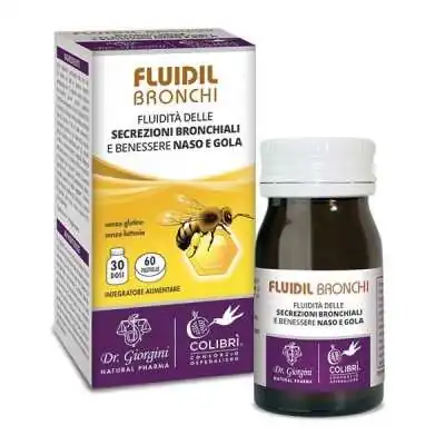 DR. GIORGINI FLUIDIL BRONCHI 60 pastiglie da 500mg (30 dosi da 2 pastiglie) Formato disponibile: 30g, Dr Giorgini