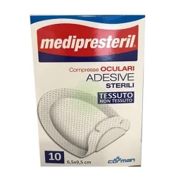 MEDIPRESTERIL 10 COMPRESSE OCULARI ADESIVE STERILI TNT, FARMAC ZABBAN