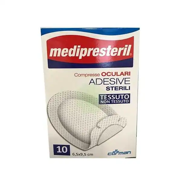 MEDIPRESTERIL 10 COMPRESSE OCULARI ADESIVE STERILI TNT, FARMAC ZABBAN
