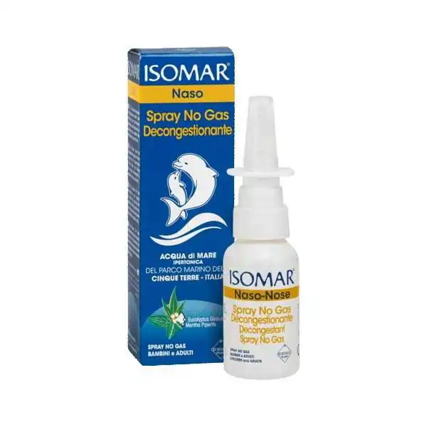 ISOMAR  SPRAY DECOGESTIONANTE 30 ML Soluzione Ipertonica con estratti di Menta Piperita ed Eucalipto, Coswell