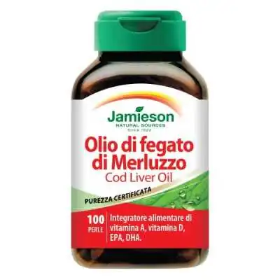 JAMIESON Olio di fegato di merluzzo 100 Perle, JAMIESON