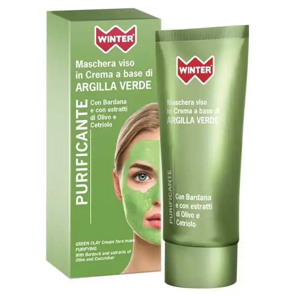 WINTER Maschera Viso in Crema a base di Argilla Verde, WINTER