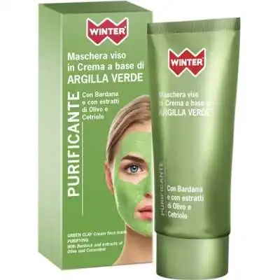 WINTER Maschera Viso in Crema a base di Argilla Verde, WINTER