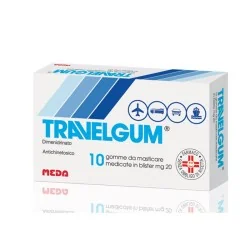 TRAVELGUM 10 GOMME DA MASTICARE 20mg, MEDA